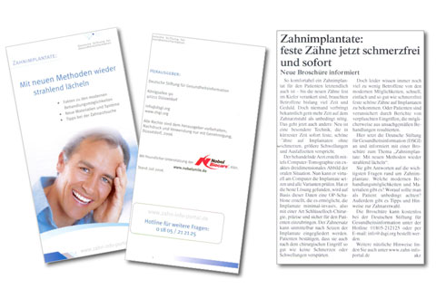 Info-Flyer über die neutrale Absenderkommunikation  der Deutschen Stiftung für Gesundheitsinformatio